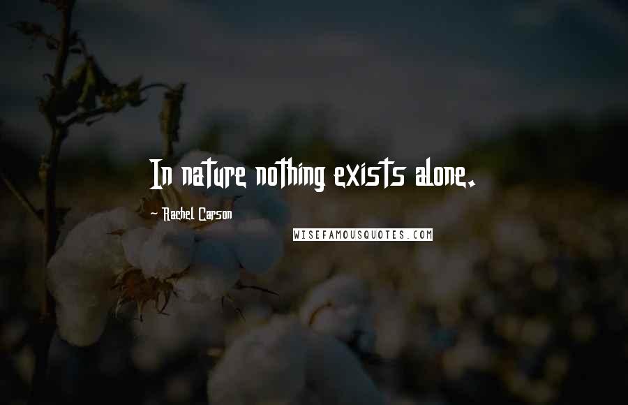 Rachel Carson Quotes: In nature nothing exists alone.