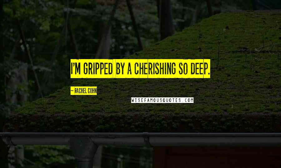 Rachel Cohn Quotes: I'm gripped by a cherishing so deep.