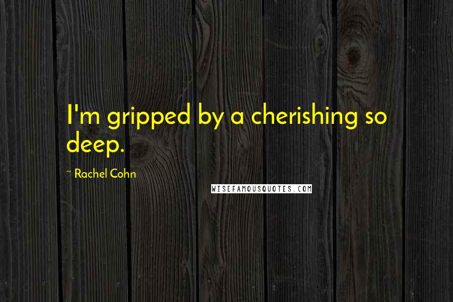 Rachel Cohn Quotes: I'm gripped by a cherishing so deep.