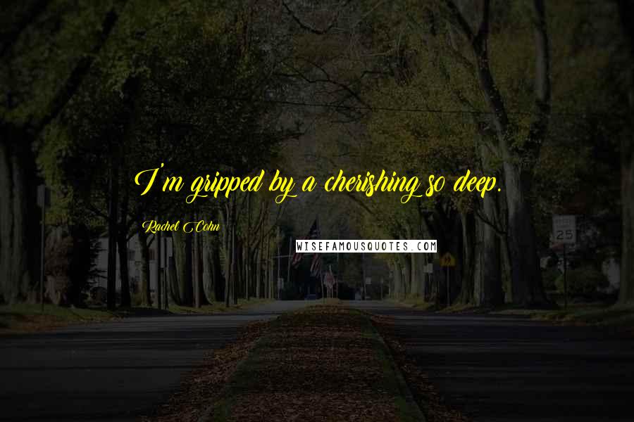 Rachel Cohn Quotes: I'm gripped by a cherishing so deep.