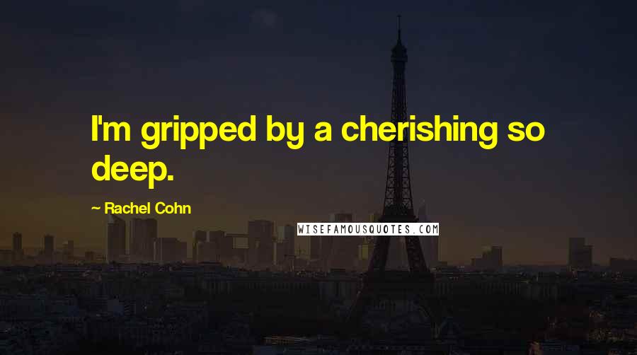 Rachel Cohn Quotes: I'm gripped by a cherishing so deep.