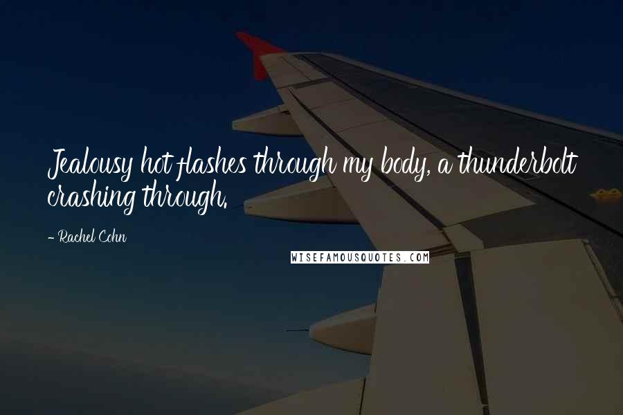 Rachel Cohn Quotes: Jealousy hot flashes through my body, a thunderbolt crashing through.