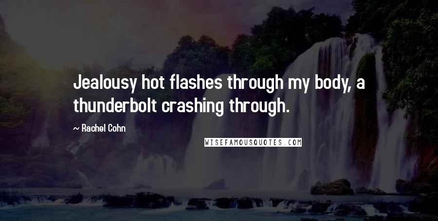Rachel Cohn Quotes: Jealousy hot flashes through my body, a thunderbolt crashing through.