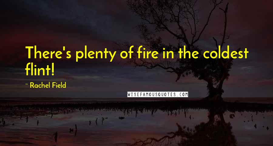 Rachel Field Quotes: There's plenty of fire in the coldest flint!