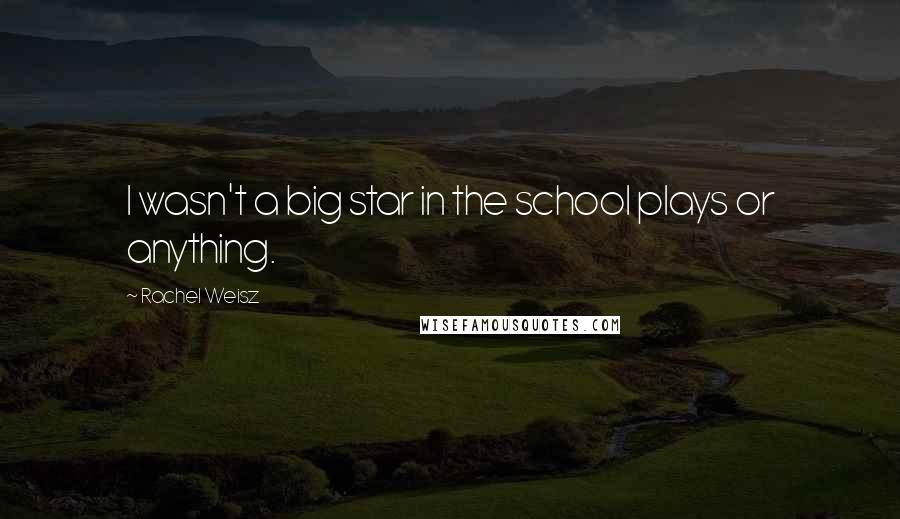 Rachel Weisz Quotes: I wasn't a big star in the school plays or anything.