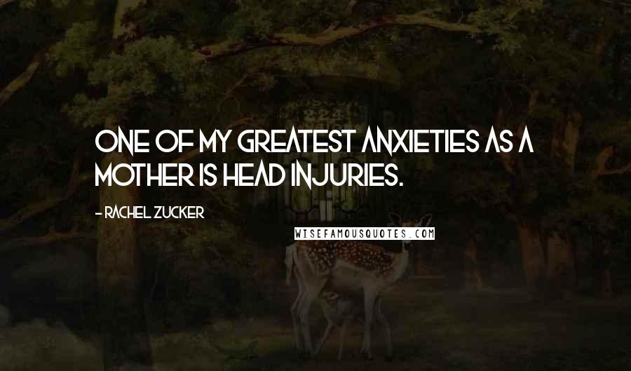 Rachel Zucker Quotes: One of my greatest anxieties as a mother is head injuries.