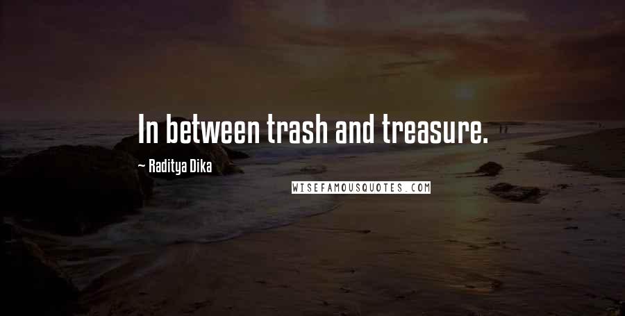 Raditya Dika Quotes: In between trash and treasure.