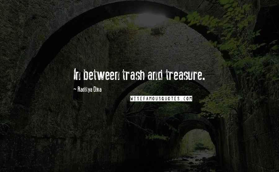 Raditya Dika Quotes: In between trash and treasure.