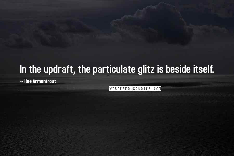 Rae Armantrout Quotes: In the updraft, the particulate glitz is beside itself.