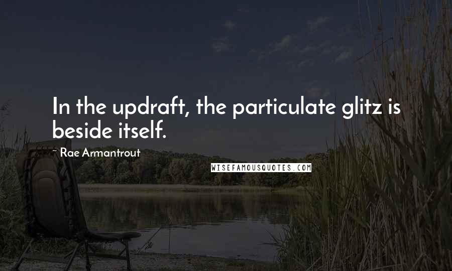 Rae Armantrout Quotes: In the updraft, the particulate glitz is beside itself.