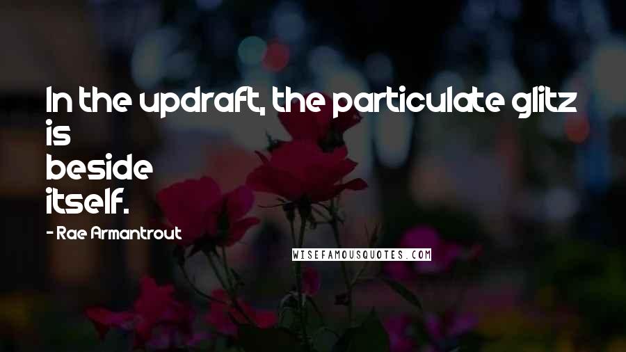 Rae Armantrout Quotes: In the updraft, the particulate glitz is beside itself.