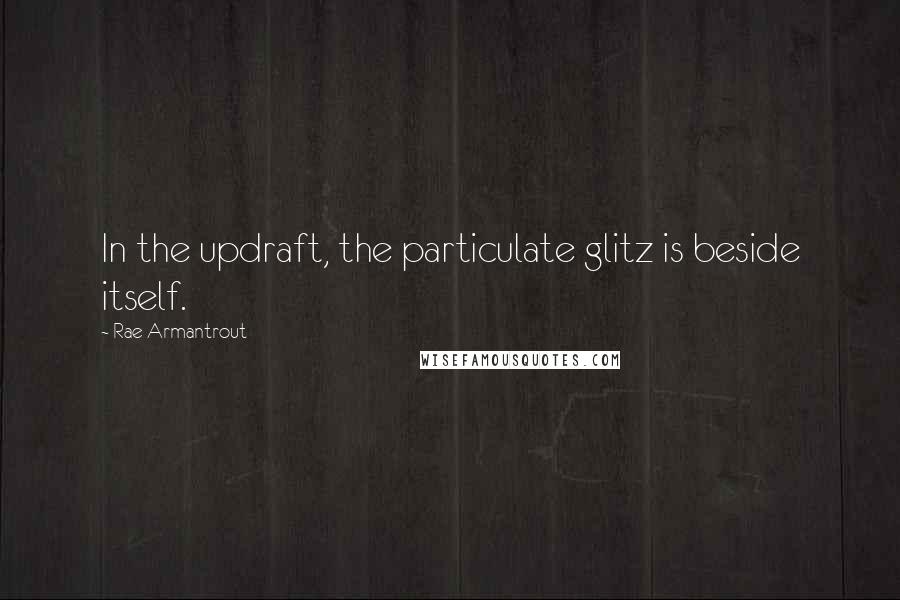 Rae Armantrout Quotes: In the updraft, the particulate glitz is beside itself.