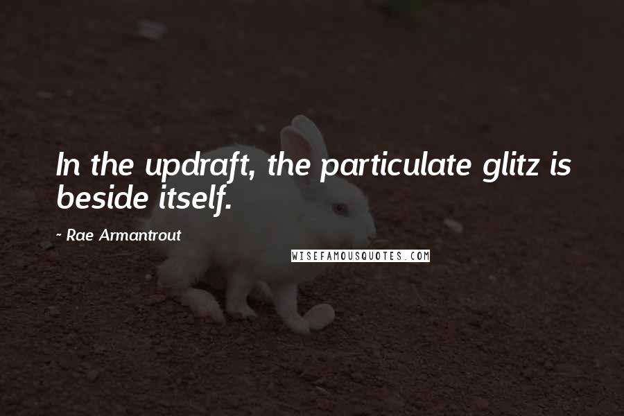Rae Armantrout Quotes: In the updraft, the particulate glitz is beside itself.