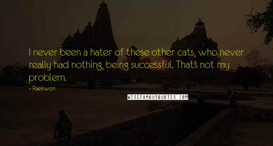 Raekwon Quotes: I never been a hater of these other cats, who never really had nothing, being successful. That's not my problem.