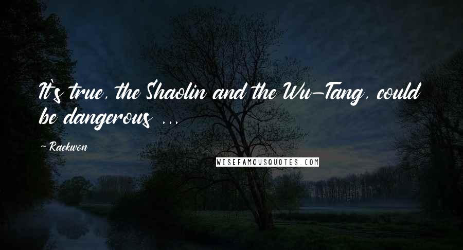 Raekwon Quotes: It's true, the Shaolin and the Wu-Tang, could be dangerous ...