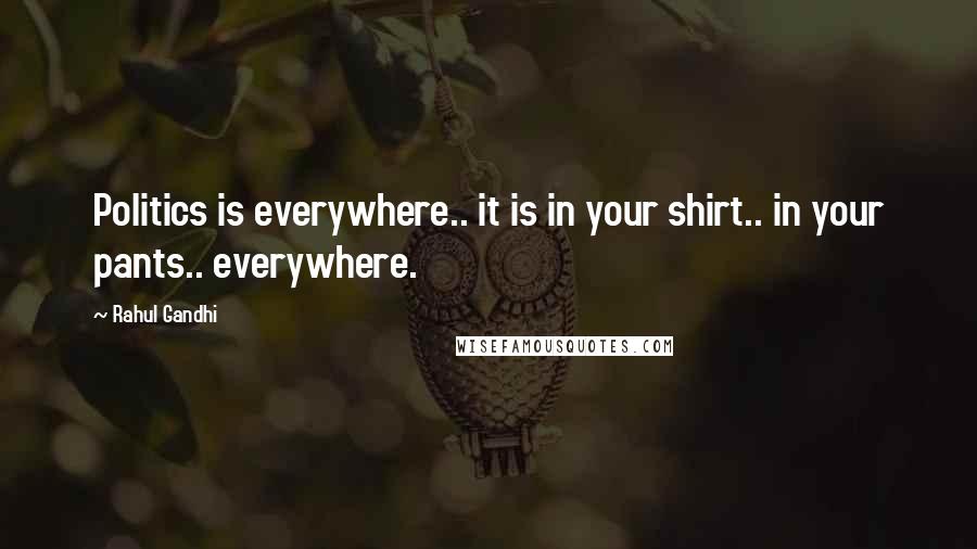 Rahul Gandhi Quotes: Politics is everywhere.. it is in your shirt.. in your pants.. everywhere.