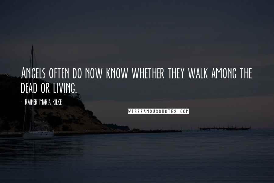 Rainer Maria Rilke Quotes: Angels often do now know whether they walk among the dead or living.