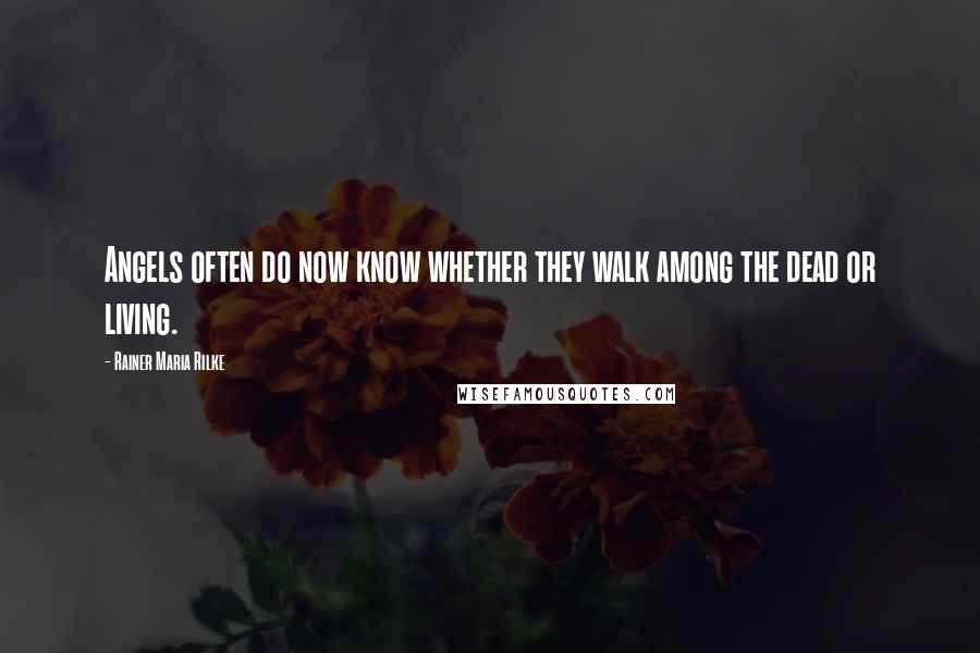 Rainer Maria Rilke Quotes: Angels often do now know whether they walk among the dead or living.