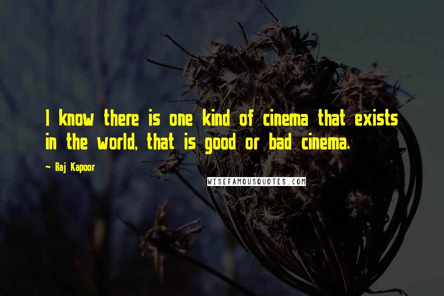 Raj Kapoor Quotes: I know there is one kind of cinema that exists in the world, that is good or bad cinema.