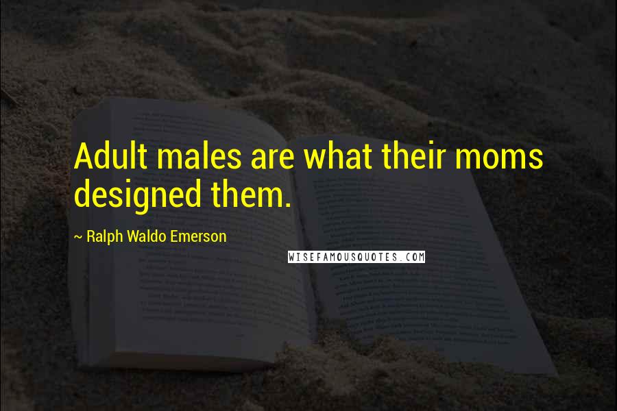 Ralph Waldo Emerson Quotes: Adult males are what their moms designed them.
