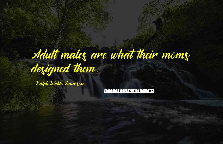Ralph Waldo Emerson Quotes: Adult males are what their moms designed them.