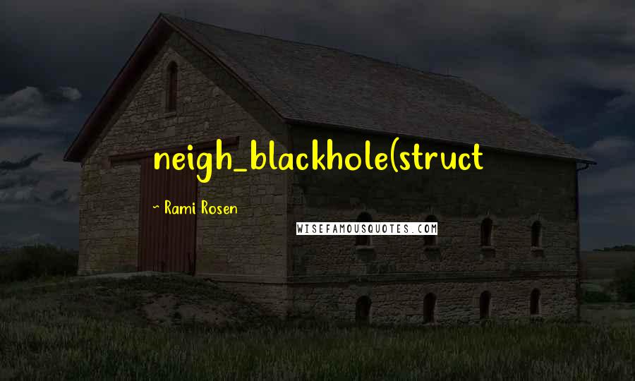 Rami Rosen Quotes: neigh_blackhole(struct