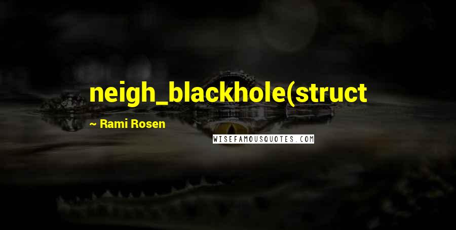 Rami Rosen Quotes: neigh_blackhole(struct