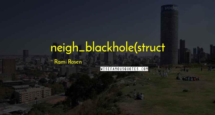 Rami Rosen Quotes: neigh_blackhole(struct