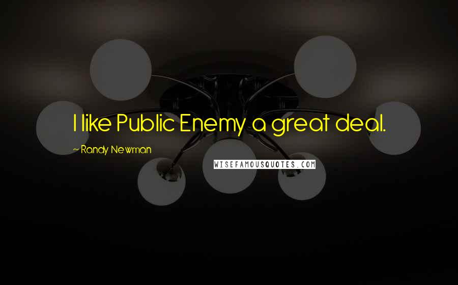 Randy Newman Quotes: I like Public Enemy a great deal.