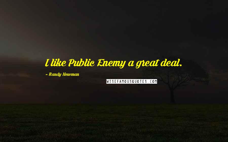 Randy Newman Quotes: I like Public Enemy a great deal.