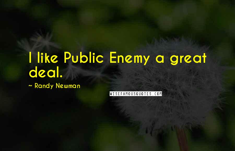 Randy Newman Quotes: I like Public Enemy a great deal.