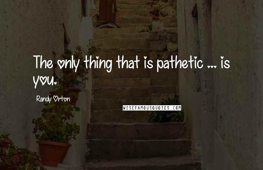 Randy Orton Quotes: The only thing that is pathetic ... is you.