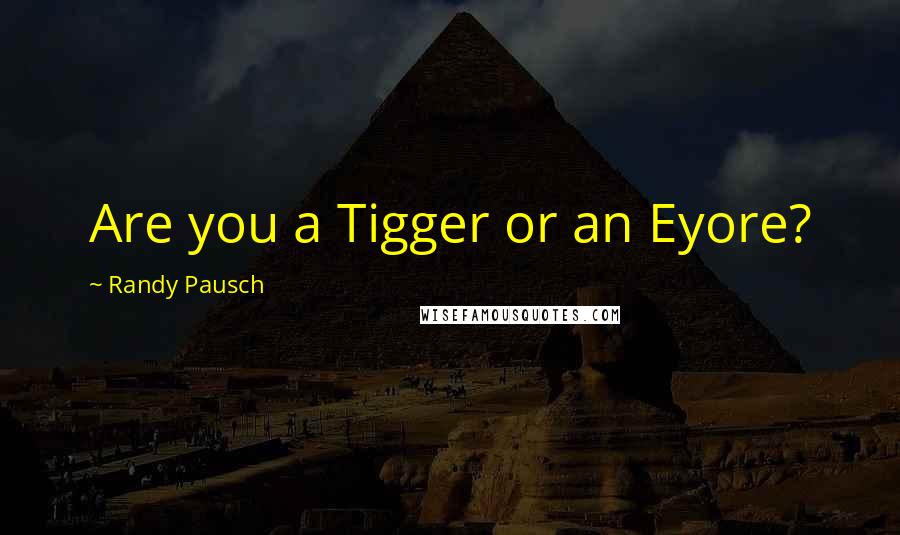 Randy Pausch Quotes: Are you a Tigger or an Eyore?