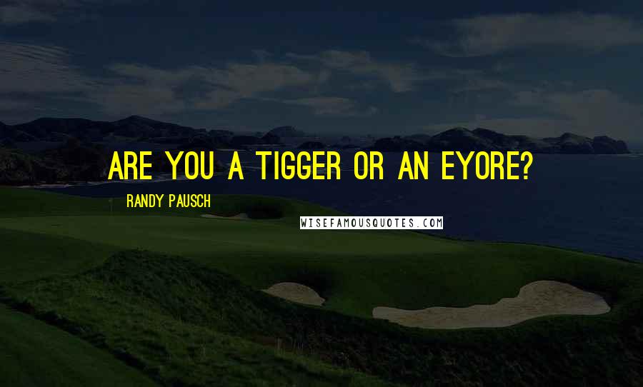 Randy Pausch Quotes: Are you a Tigger or an Eyore?