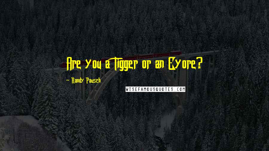 Randy Pausch Quotes: Are you a Tigger or an Eyore?