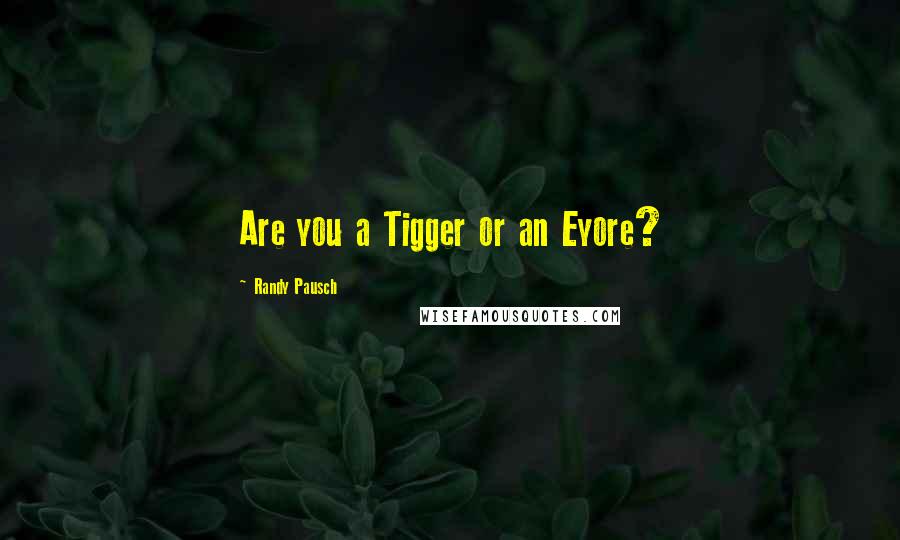 Randy Pausch Quotes: Are you a Tigger or an Eyore?