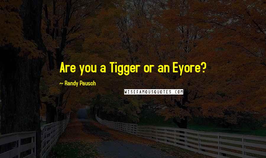 Randy Pausch Quotes: Are you a Tigger or an Eyore?