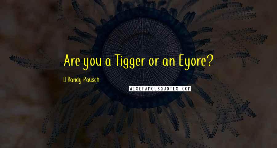 Randy Pausch Quotes: Are you a Tigger or an Eyore?