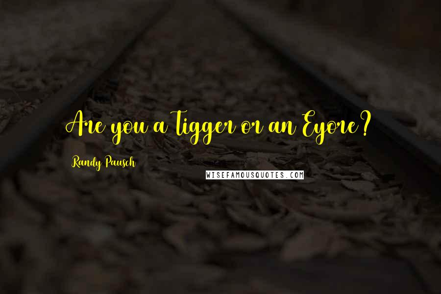 Randy Pausch Quotes: Are you a Tigger or an Eyore?