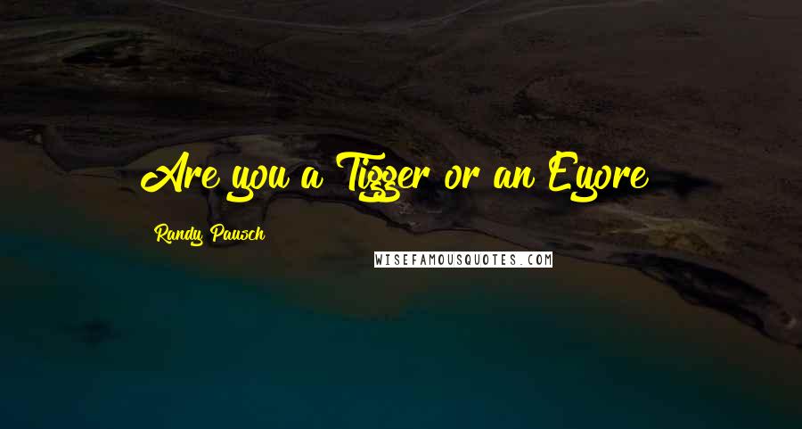 Randy Pausch Quotes: Are you a Tigger or an Eyore?