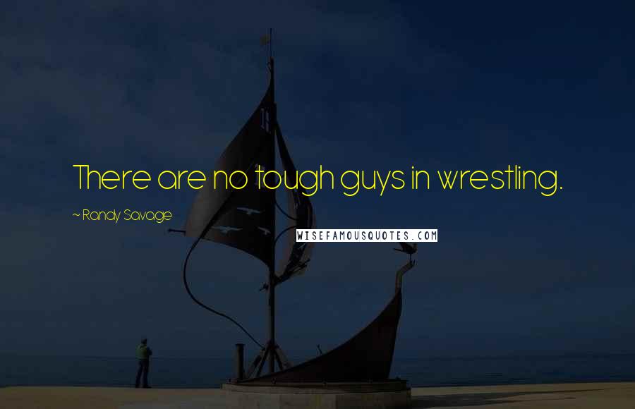 Randy Savage Quotes: There are no tough guys in wrestling.