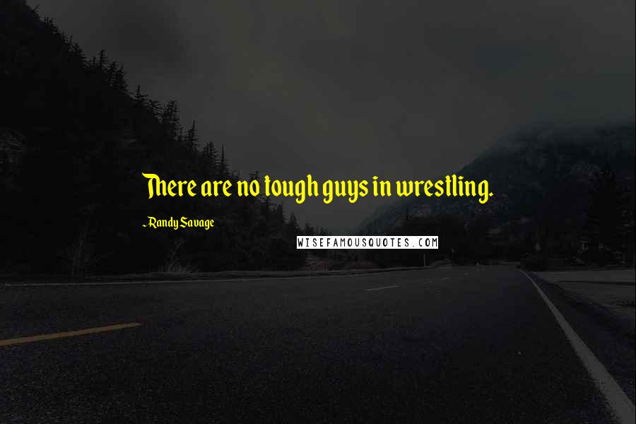 Randy Savage Quotes: There are no tough guys in wrestling.