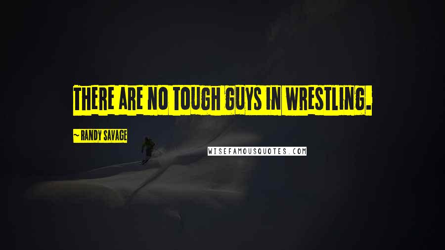 Randy Savage Quotes: There are no tough guys in wrestling.