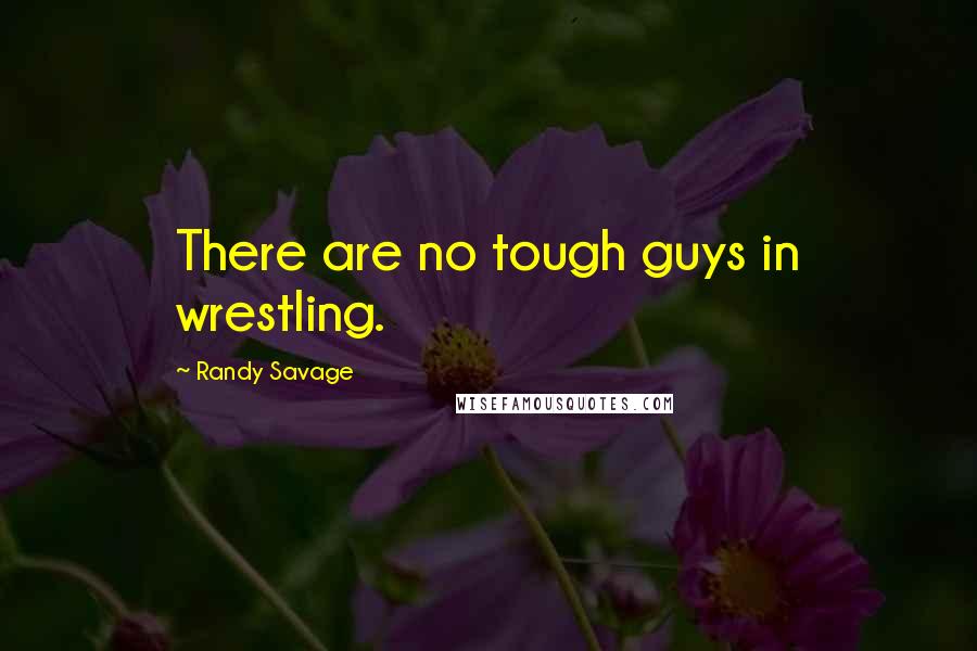 Randy Savage Quotes: There are no tough guys in wrestling.