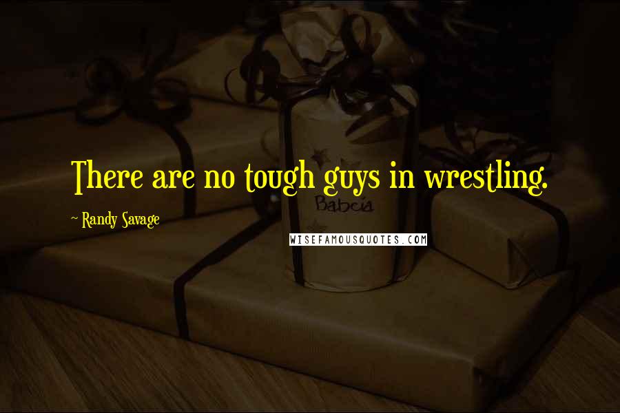 Randy Savage Quotes: There are no tough guys in wrestling.