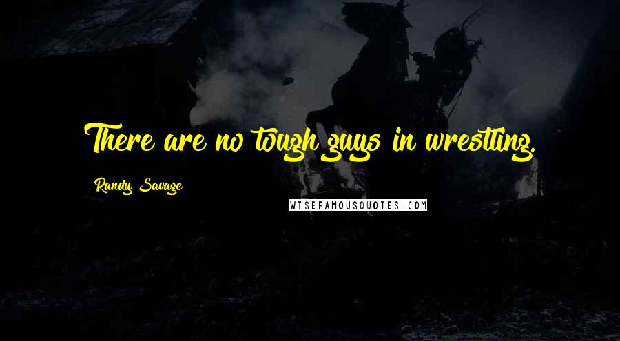 Randy Savage Quotes: There are no tough guys in wrestling.
