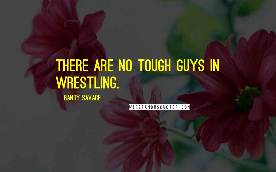 Randy Savage Quotes: There are no tough guys in wrestling.