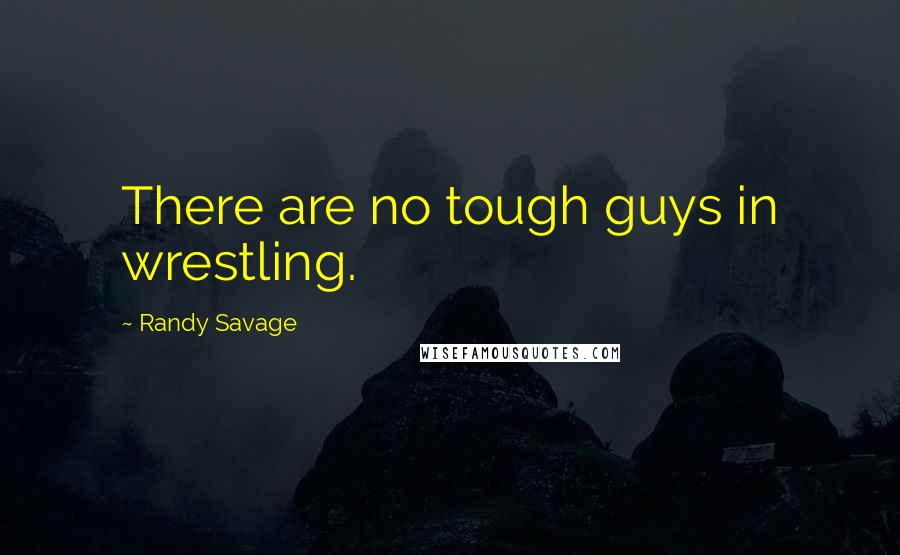 Randy Savage Quotes: There are no tough guys in wrestling.