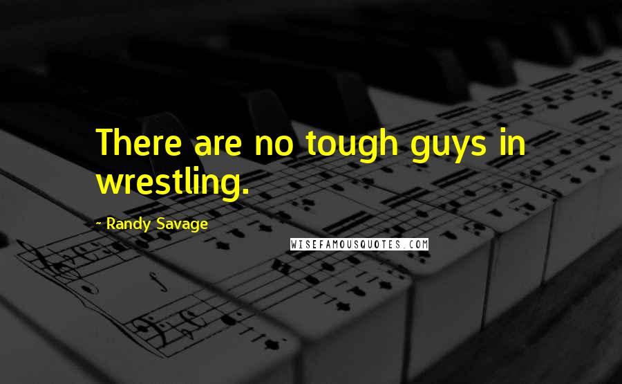 Randy Savage Quotes: There are no tough guys in wrestling.