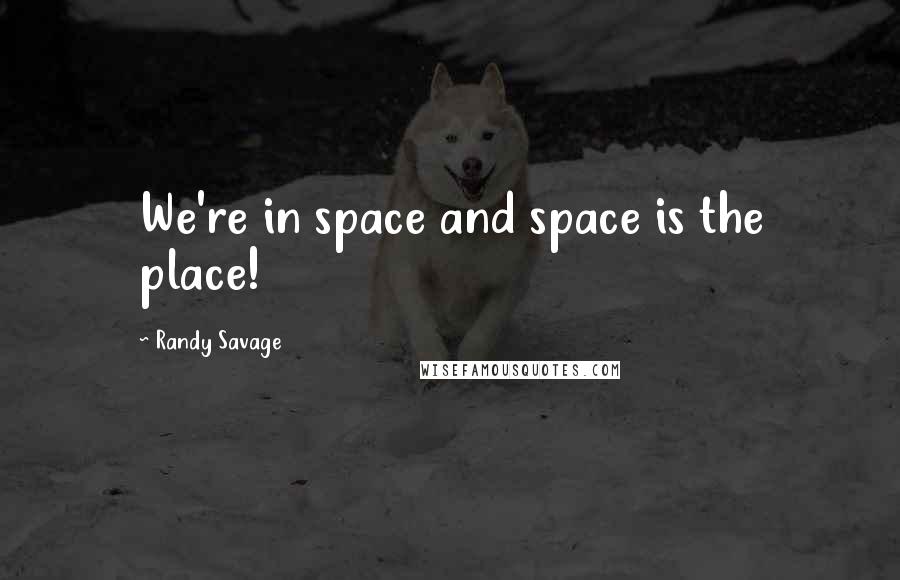Randy Savage Quotes: We're in space and space is the place!